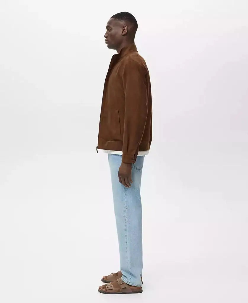 Suede Leather-Effect Jacket